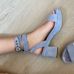 Coach Serena Suede Sandal in Bluebell